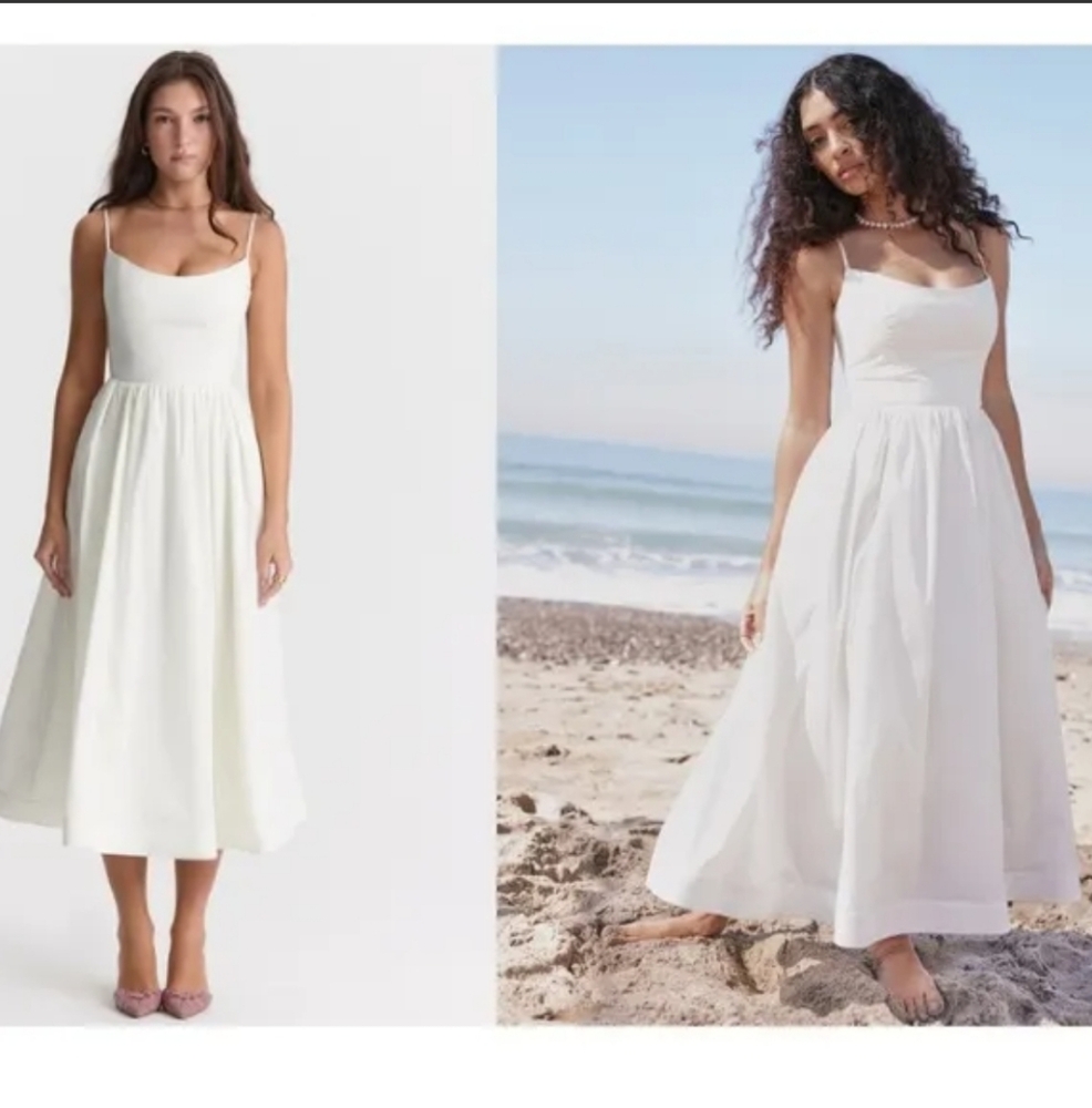 Flash sale! House of Cb Lolita white midi corset dress